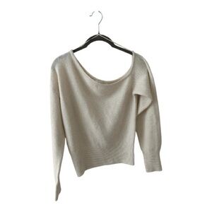 12th Tribe Off-Shoulder Sweater in Cream